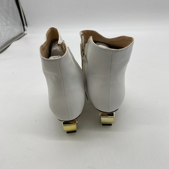 Elegant White Ankle Boots - Picture 4 of 8